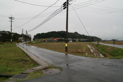 田園地帯の奥に宍道湖