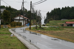 田園地帯の奥に宍道湖