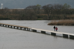 斐伊川にかかる小さな橋